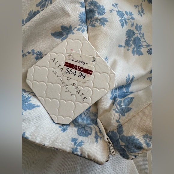 New Altar’d State Lilia Floral Bow Back Strapless Mini Dress - Picture 10 of 11